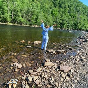 Ralph Lauren Blue and White Gingham Checkered Pants